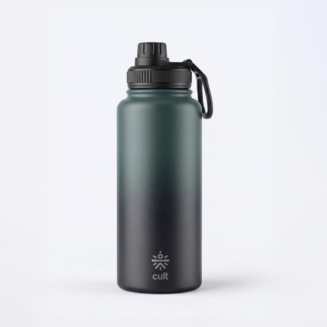 CULT Insulated Water Bottle 1 Ltr – Stainless Steel Water Bottle for School Kids, Adults & Gym | Leakproof Double Wall Vacuum Flask for Hot & Cold | Durable Everyday Bottle (Green)