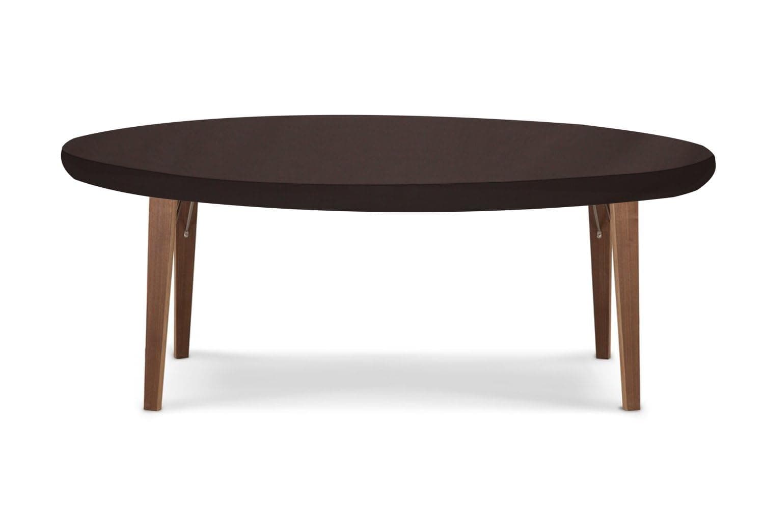 Stylista Elastic Polyester Oval Dining Table Cover (WxL 36x52) in Inches - Coffee