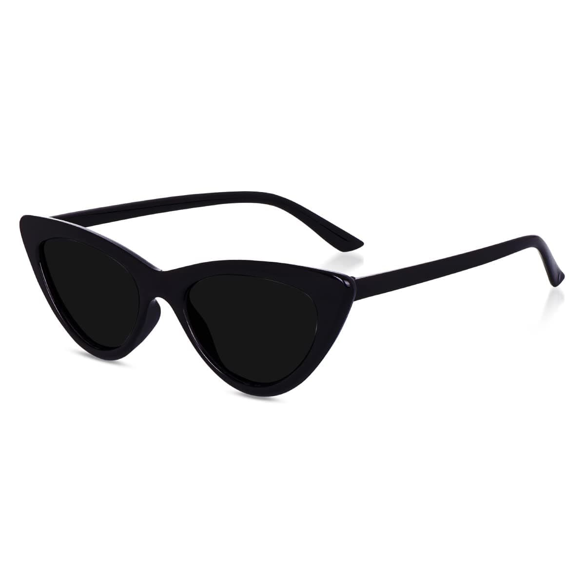 ARICKS® Retro Vintage Fashion Narrow Cat Eye Rectanglular Clout Goggles Plastic Frame Sunglasses for Women Men