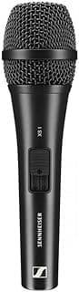 Sennheiser XS1 Dynamic Cardioid Vocal Microphone | Black | On/Off Switch | XLR Output | Includes Mic Clip & Protective Pouch | Ideal for Live Performances, Presentations & Rehearsals