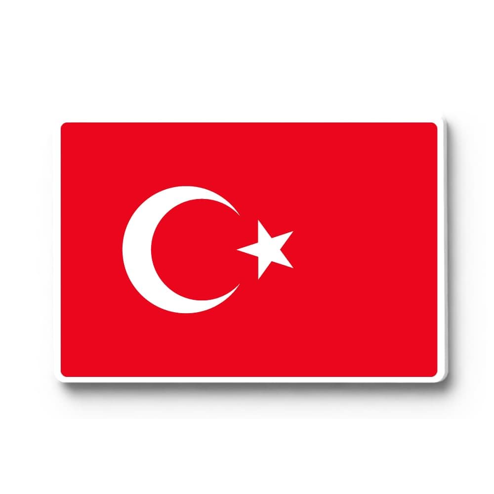 Gifteeng Turkey Flag Fridge Magnet - 3x2 Inches, 4mm Thick, Stylish Magnet for Fridge, Wardrobe & Metal Surfaces, Best Turkey Souvenir, Memorable