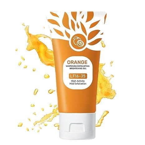 Orange Enzymes Exfoliating Brightening Gel – Mild Face Peeling Gel for Deep Cleaning, Glowing Skin & Dead Skin Removal – 100g 3.5 FL.OZ (LF16-35)