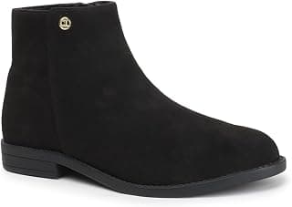 Carlton London Women's Low Heel Boots – Comfortable, Stylish Ankle Boots for Everyday Wear
