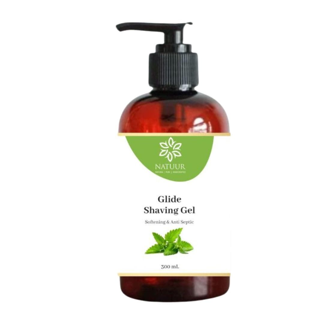 Natuur Glide Shaving Gel, 300ml, Softening and Antiseptic, Natural Ingredients with Frankincense and Peppermint