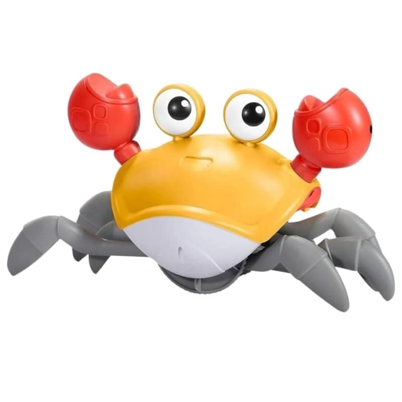 TOYTONIC Crawling Crab Baby Toy – Musical Tummy Time Toy with Smart Sensor & LED Lights | Interactive Moving Toy for Babies & Toddlers 6–12 Months | Color May Vary