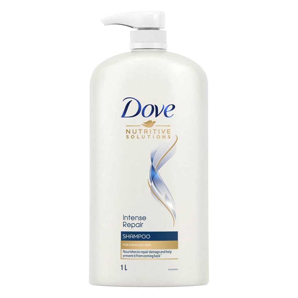Dove Intense Repair Shampoo 1 L|| Repairs Dry and Damaged|| Strengthening Shampoo for Smooth & Strong Hair - Mild for Men & Women
