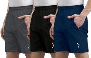 Generic Mahira Hosiery Pack of 3 Sports Shorts for Men | Comfortable Lycra Half Pants for Gym & Daily