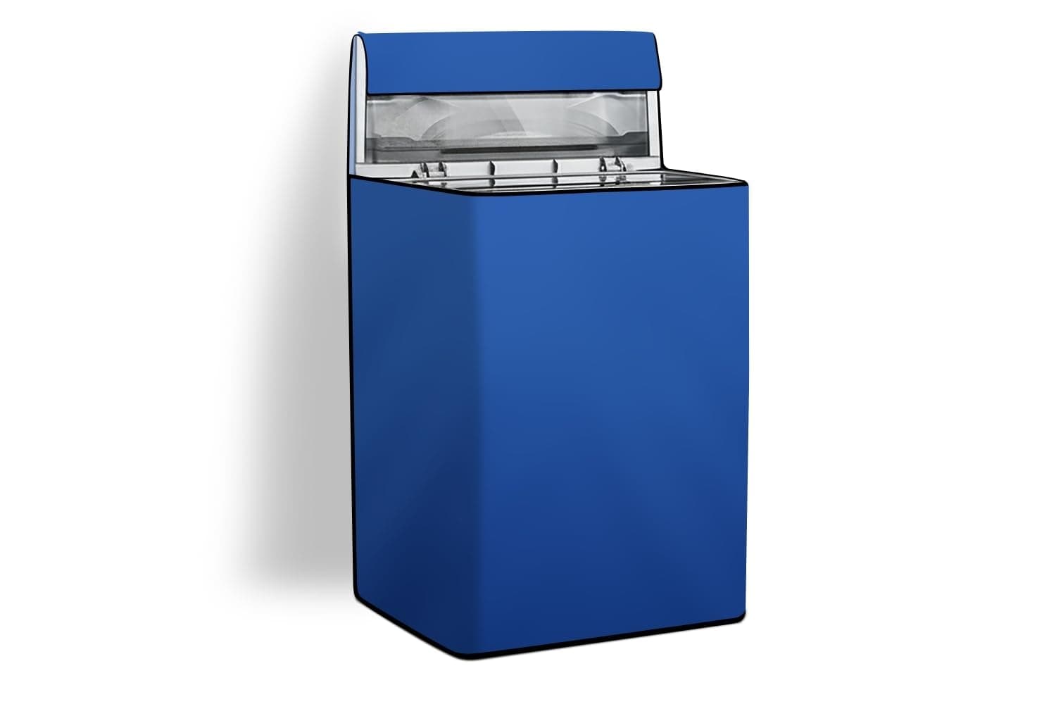 Stylista Fully Automatic Top Load Washing Machine Cover | Waterproof & Dustproof | Long-Lasting, Washable & Easy-Care Fabric | Inlet & Outlet Pipe Cut-Out Design, Royal Blue, Polyester, (55x55x92 CM)
