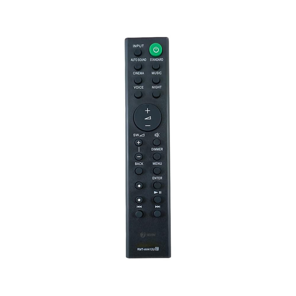 7SEVEN® Compatible for Sony 5.1 Home Cinema Soundbar Original RMT-AH412U Model HT-S40R SA-WS40R SS-S40R SS-SS40R HTS40R SAWS40R SSS40R SSSS40R HT-S20R HT-S100F HT-S700RF HT-S500RF SA-WS500RF
