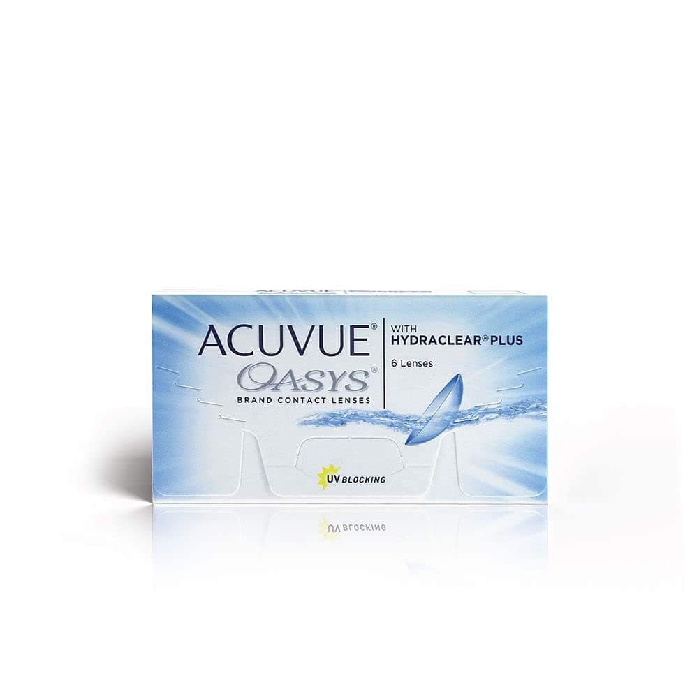 ACUVUE - Oasys with Hydraclear Plus - Two Week Reusable Contact Lenses (-12, Clear, Pack of 6 lenses) | From Johnson&Johnson