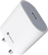 Portronics Adapto 20 Type C 20W Fast PD/Type C Adapter Charger with Fast Charging for iPhone 12/12 Pro/12 Mini/12 Pro Max/11/XS/XR/X/8/Plus, iPad Pro/Air/Mini, Galaxy 10/9/8 (Adapter Only) White