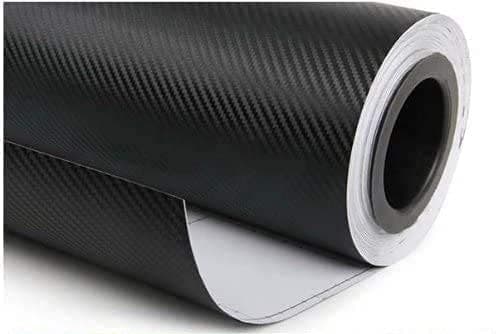 SIA VENDORS? 3D Black Carbon Fiber Twill-Weave Matte Design Decal Vinyl Film Self Adhesive Car Wrapping Vinyl Wrap Sticker for All Car and Bike (12 X 24 INCHES, Black)