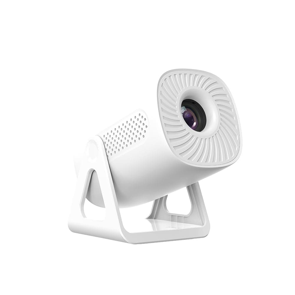 Toreto Prismo Full HD 1080P Smart Projector with WiFi Miracast (Android 12), 150 ANSI Lumens, 120” Display, Bluetooth, Screen Mirroring, HDMI/USB/Aux Support, 7 RGB Ambient Light – White
