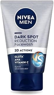 NIVEA MEN Dark Spot Reduction Face Wash 100 g | With Ginko and Ginseng Extracts for Clean, Healthy & Clear Skin in Summer | 10 X Vitamin C Effect for Radiant Skin |For Dark Spot Reduction