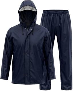 GRECIILOOKS Women`s Raincoat | raincoat For women Waterproof with Hood | Rainsuit with Drawstring & heavy duty zippers | rain coat for womens with Transparent Visor