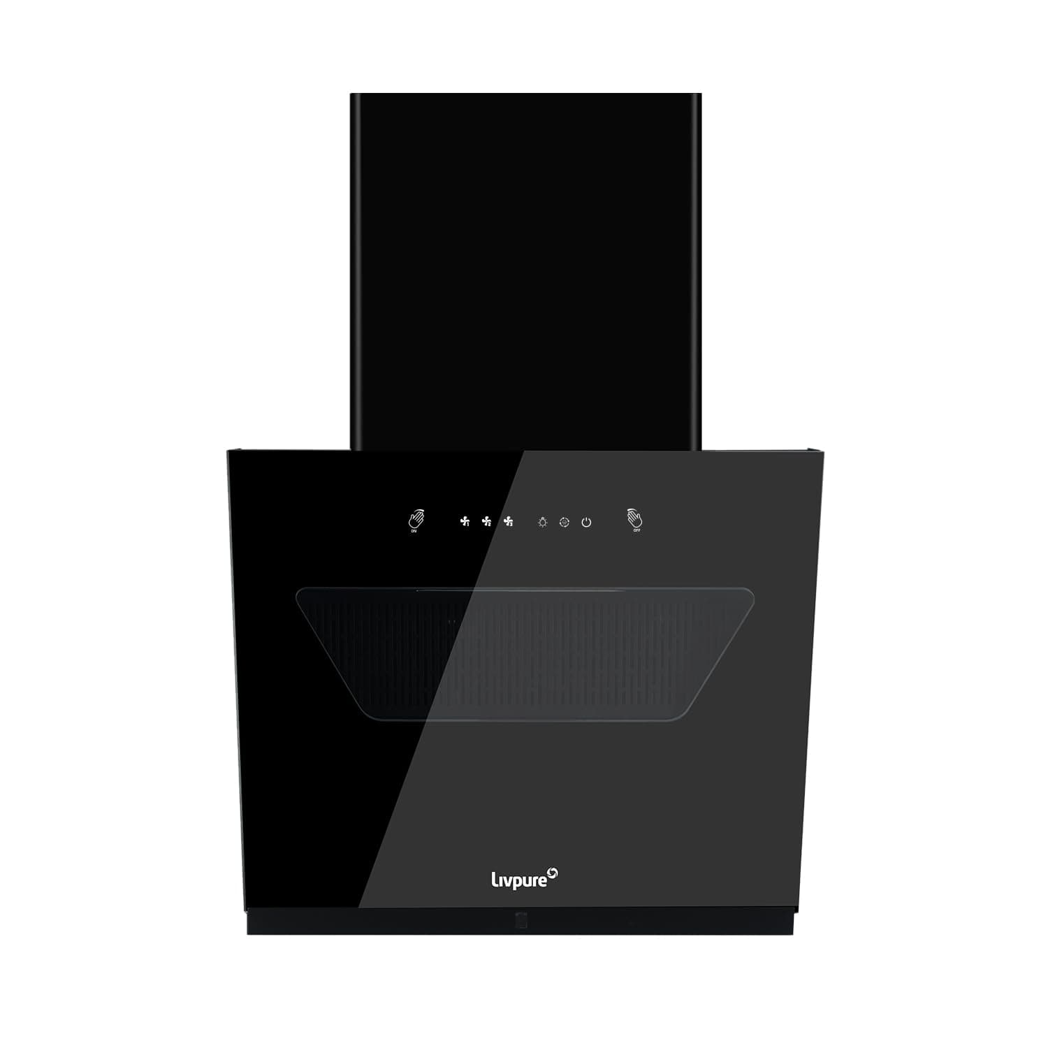Livpure Emerald Neo 60 cm | Slant | 1400 m³/hr Suction | Filterless | Touch & Gesture Control | Low Noise |10 Years Motor + 2 Years Comprehensive Warranty | Black