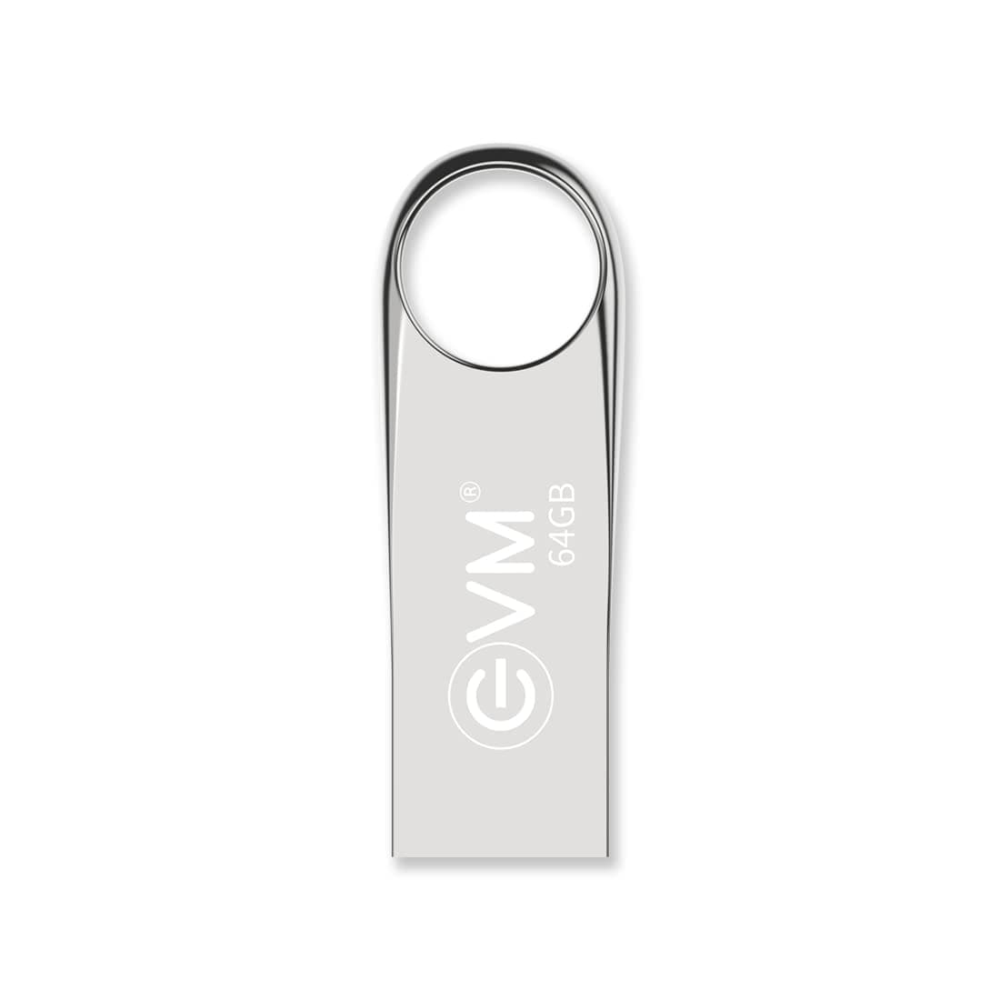 EVM EnVault 64GB USB 2.0 Premium Metal Flash Drive | Superior 25MB/s Read| Sleek Metallic Black Anodized Body | Fast Reliable Storage | Plug & Play All Devices | 10 Years Warranty (EVMPDV/64GB)