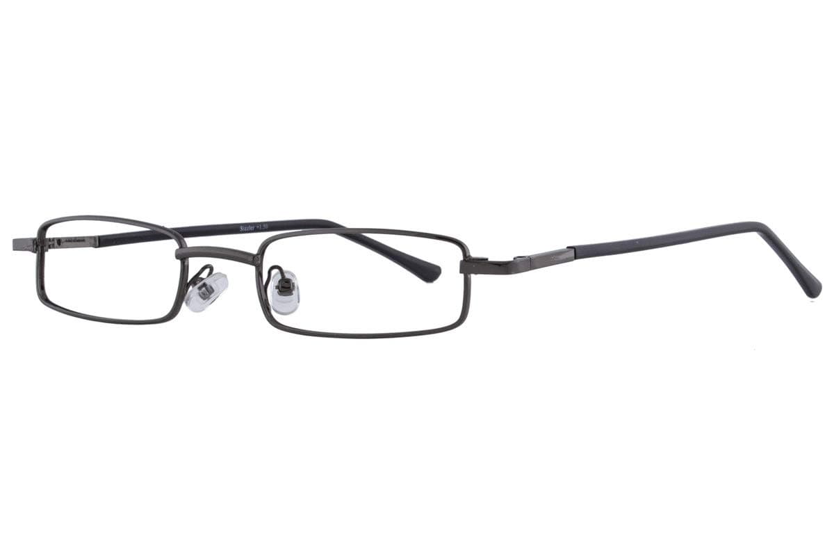 VisionsIndia Unisex Rectangle Full Frame Power Reading Glasses (+2.50, Grey, Siz-PC)