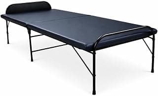 NATTNAK Folding Bed Single with Premium Mattress, Heavy Duty Metal Frame with Plywood Base, 300 KG Weight Capacity, Water Resistant Finish, Smart Pillow Support Bed Head Size 36x72 Inch