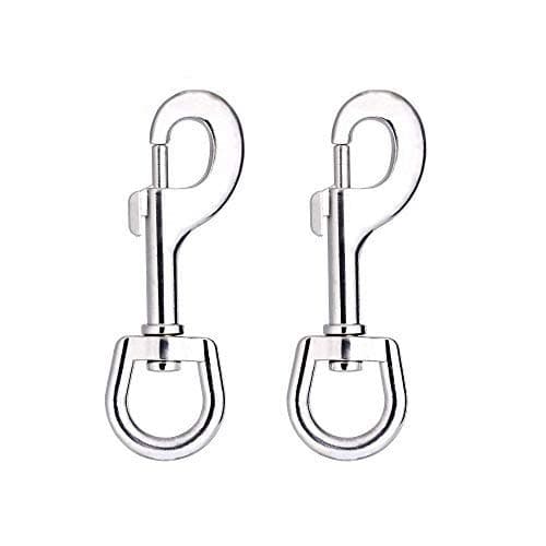 PSK PET MART Swivel Snap Hooks, Metal Heavy Duty Eye Clasp Multipurpose- Best for Spring Pet Buckle, Key Chain for Linking Dog Leash Collar, DIY Project (Pack of 2)