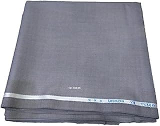 Raymond Raymond Men's Poly Cotton Solid Unstitched Suit Length Fabric (Grey, 3.0 Mtr)