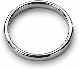 Stainless-Steel Plain Classic Round Band Ring for Daily Wear Minimalist Finger Ring for Unisex Men & Women