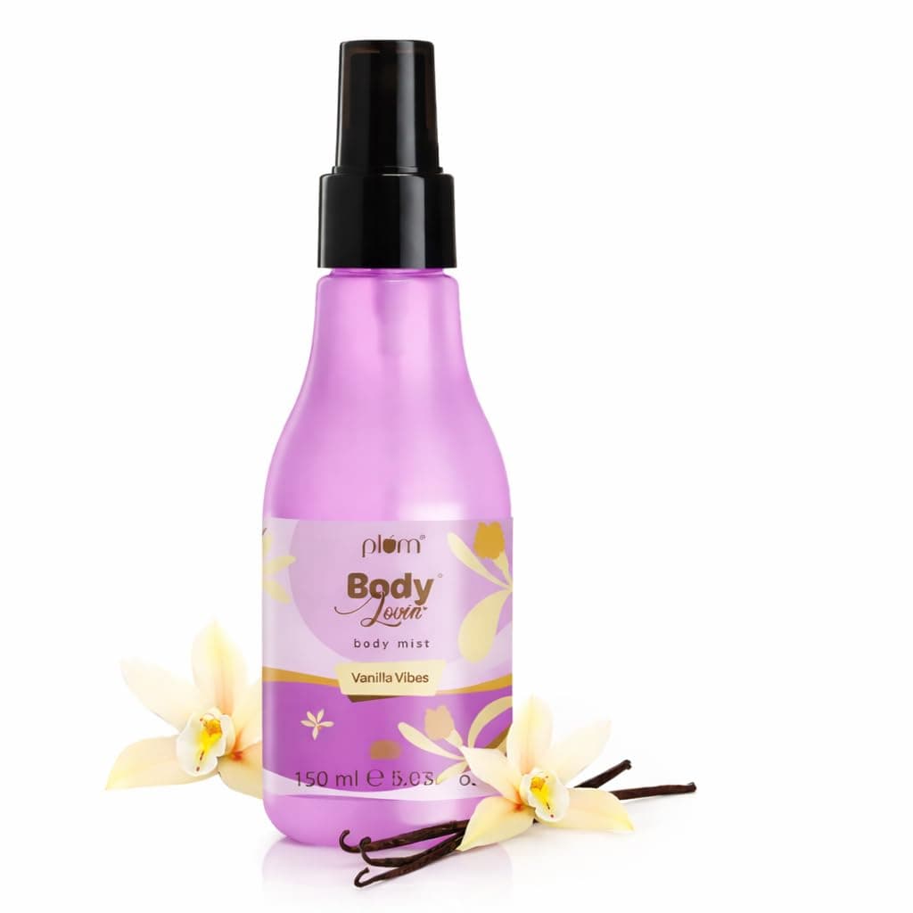 Plum BodyLovin' Vanilla Vibes Body Mist | Long Lasting Vanilla Fragrance for Women with Warm & Cozy Vanila Scent | High On Fun | Travel Friendly Perfume Body Spray | 150ml