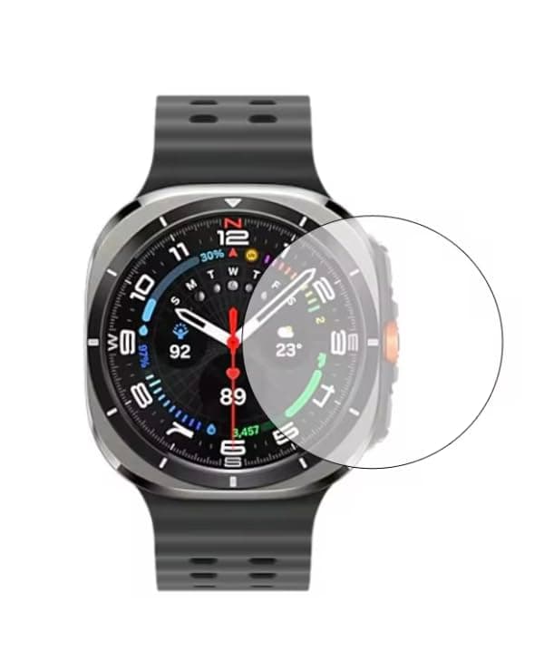 Meyaar Screen Protector for Galaxy Watch Ultra 47mm (2024 & 2025), Tempered Glass Accessories Compatible with Samsung Galaxy Watch Ultra 7/8 – Not for Other Models (Pack of 1)
