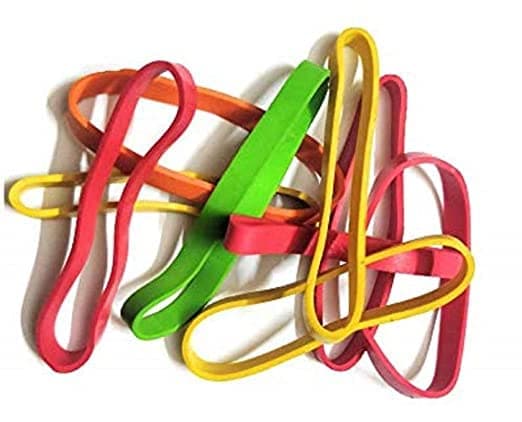 True-Ally Big Size Rubber Band For Office, Home, Kitchen, 4 x 1/3-inch - 18 Pieces (18 Rubber / 50 Grams) (pack of 50 gram)