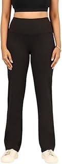 BlissClub Ultimate Straight Pants Trousers for Women with High Waist, Formal Pant for Women Office Wear with Wide Waistband