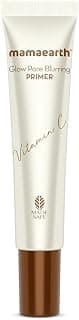 Mamaearth Glow Pore Blurring Primer with Vitamin C & Turmeric - 25 g| Enhances Skin’s Glow | Blurs Pores | Helps Makeup Last Long | Lightweight & Non-Greasy