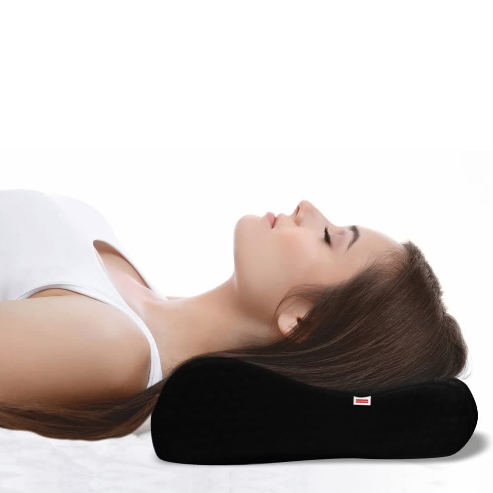 Dr.Ortho Orthopaedic Cervical Pillow - Memory Foam Pillow (Universal Size, Black), One Size