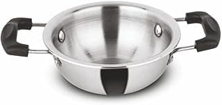 Orange Triply Cute Series Mini KadaiTadka Pan 0.400 ml,(0.4L) | Heavy Bottom| Induction Friendly|2.5mm Thickness|Cool Touch Bakelite Stainless Steel Handle | 5Year Warranty