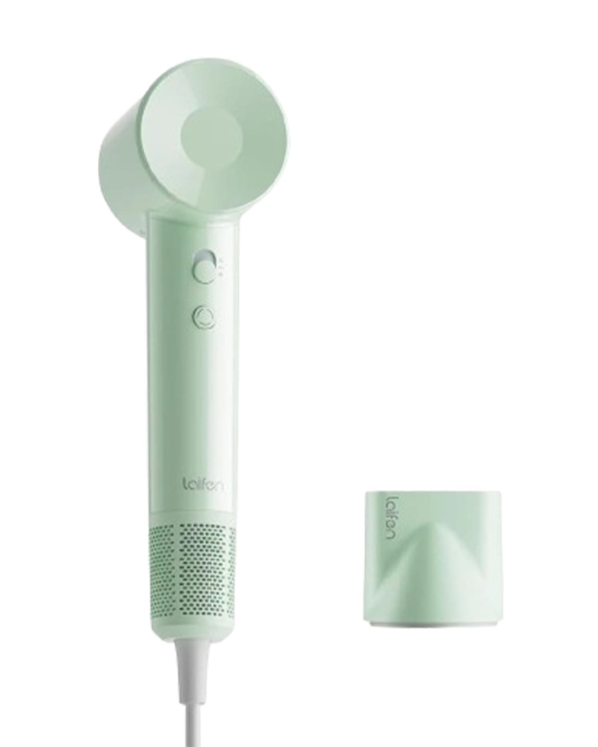 Laifen Hair Dryer Se Lite Green, 150 Million Negative Ionic Blow Dryer With 100,000 RPM Brushless Motor, 1400 Watts Powerful Fast Drying High-Speed Low Noise, Light Weight & Compact Design