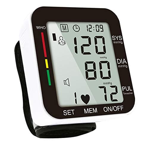 Sahyog Wellness A2012 Automatic Wrist Digital Blood Pressure Monitor Machine with Voice Command (White & Black)