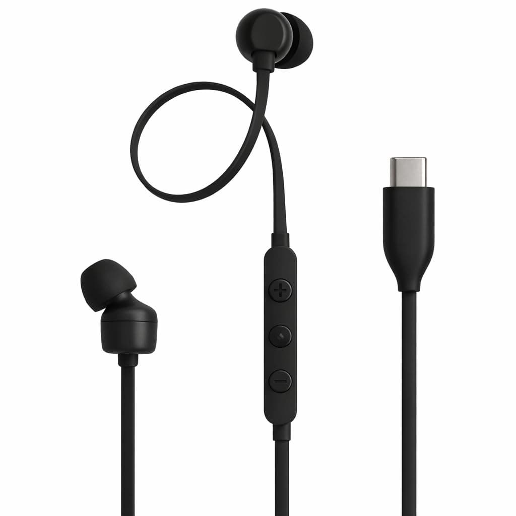 Original Type C Earphone for JBL Tune 310 C Wired Headset with Deep Bass & Clear Calls - Black