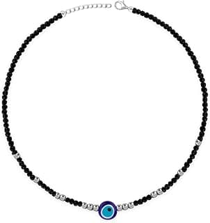 GIVA 925 Silver Precious Evil Eye Anklet | Gifts for Women and Girls | With Certificate of Authenticity and 925 Stamp | 6 Months Warranty