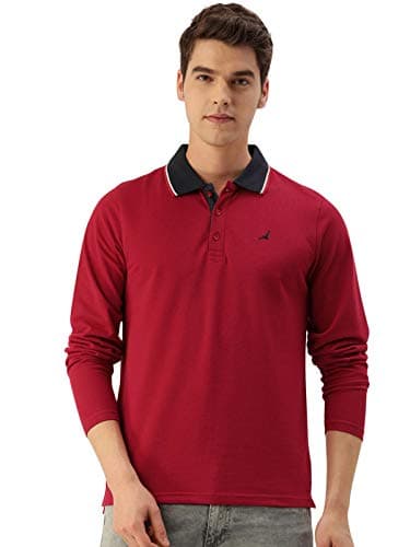 AMERICAN CREW Full Sleeves Polo Collar T-Shirt for Men