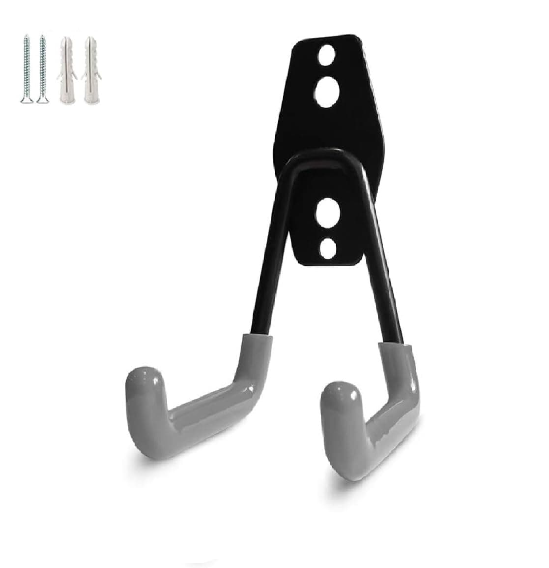 INTERIA Heavy Duty Garage Storage Hooks for Wall | Ladder Mount Organizer With Anti-Slip Coating and Combinable Hangers (Pack of 1)