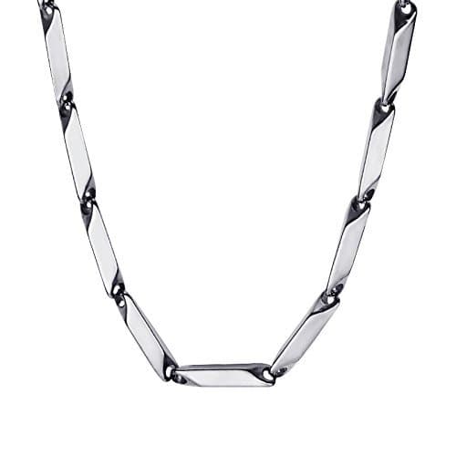 Meenaz Men Jewellery Valentine Silver Chain Necklace for Men Husband Boys Boyfriend Gents Mens Chain for Pendants -