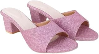 RSPV Women’s Block Heel Sandals – Open Toe Slip-On Dress Heels for Wedding & Party, Cushioned Comfort Insole, Stylish Synthetic Leather
