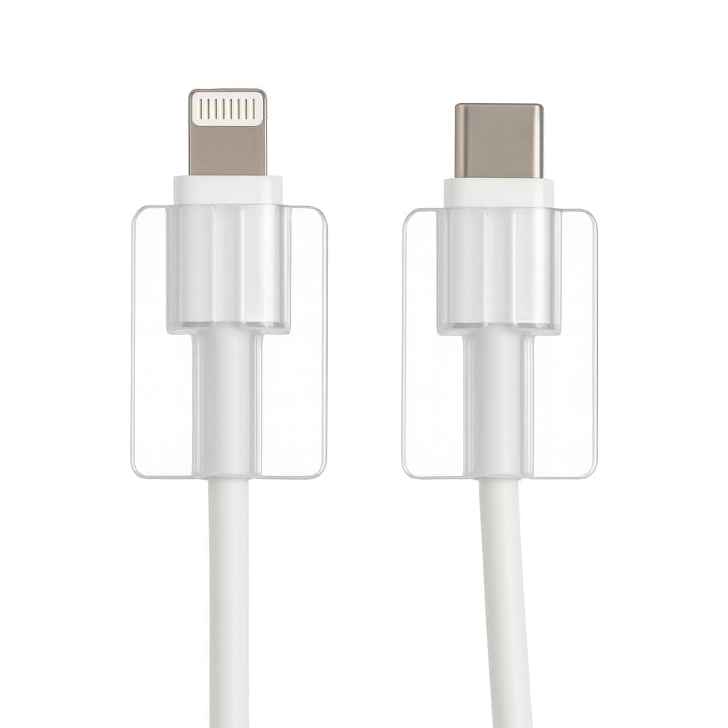 OXAURA Hard Plastic Cable Protector Clips (Pack of 5) | USB Type-C Lightning Wire Saver | Anti-Bend Charging Cable Guard | Phone Charger Protector for Desk Wall Travel