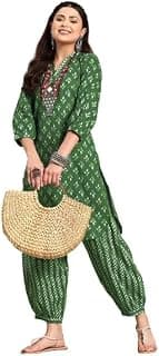 LookMark Women's Cotton Blend Printed Kurta Set