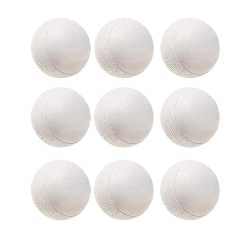 UP15 Heavy Plastic Cricket Training Balls 60 gm for Indoor and Outdoor Game, Drills and Bounce Practice - White Pack of 6