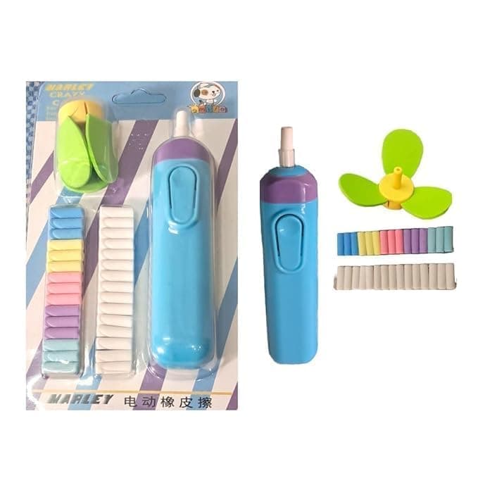 YAJNAS Electric erasers for Kids with Fan and 30 Refills Corded Electric Eraser (Multicolor)