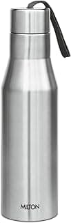 MILTON Super 1000 Stainless Steel Water Bottle 1000ml | Single Wall | Leak-Proof Lid, Rust-Free | ISI Certified | BPA-Free | For School, Office, Gym, Travel | Silver