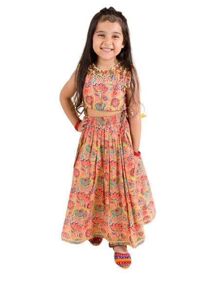 PS PEACHES girls Lehenga With Choli