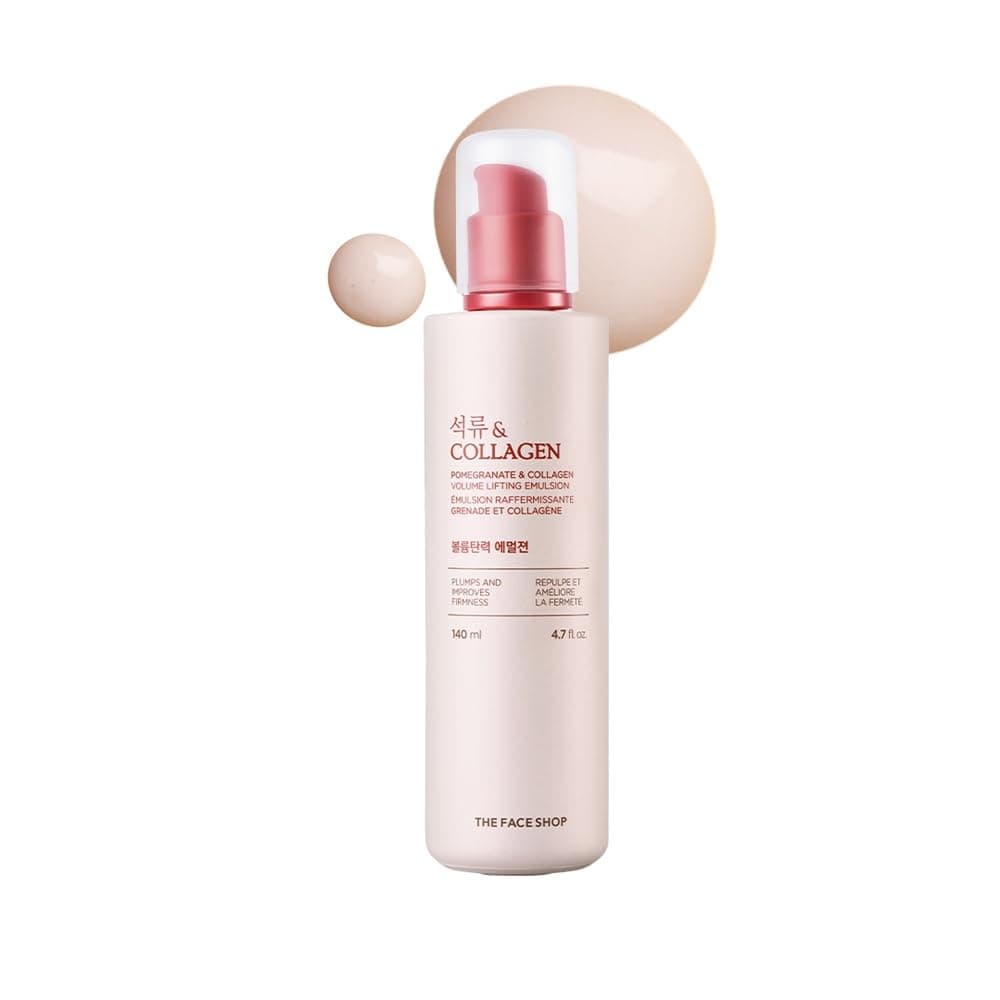 The Face Shop Pomegranate & Collagen Volume Lifting Cream With 10% Marine Collagen & Pomegranate Extracts | Night Cream For Wrinkles & Anti-Aging | Suitable For All Skin Types, 140ML