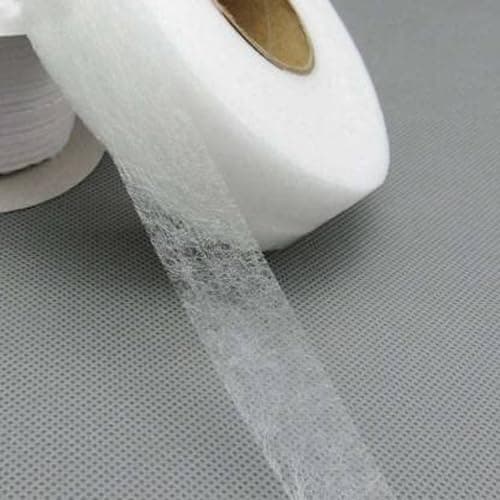 PS_@ Hem Tape Quick Fabric Repairs & Alterations Fusing Tape Double Sided | Adhesive Hem Tape Iron on Tape (White) Buckram Interfacing Interlining Fusible 100Yards Sewing Accessory |RJ898
