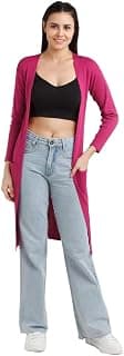 Zink London Women's Pink Solid Regular Shrug